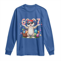 Funny Easter Day Six Seven 67 Bunny Boys Kids Long Sleeve Shirt