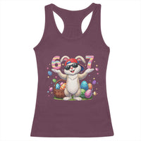 Funny Easter Day Six Seven 67 Bunny Boys Kids Racerback Tank Top