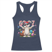 Funny Easter Day Six Seven 67 Bunny Boys Kids Racerback Tank Top