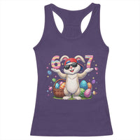 Funny Easter Day Six Seven 67 Bunny Boys Kids Racerback Tank Top