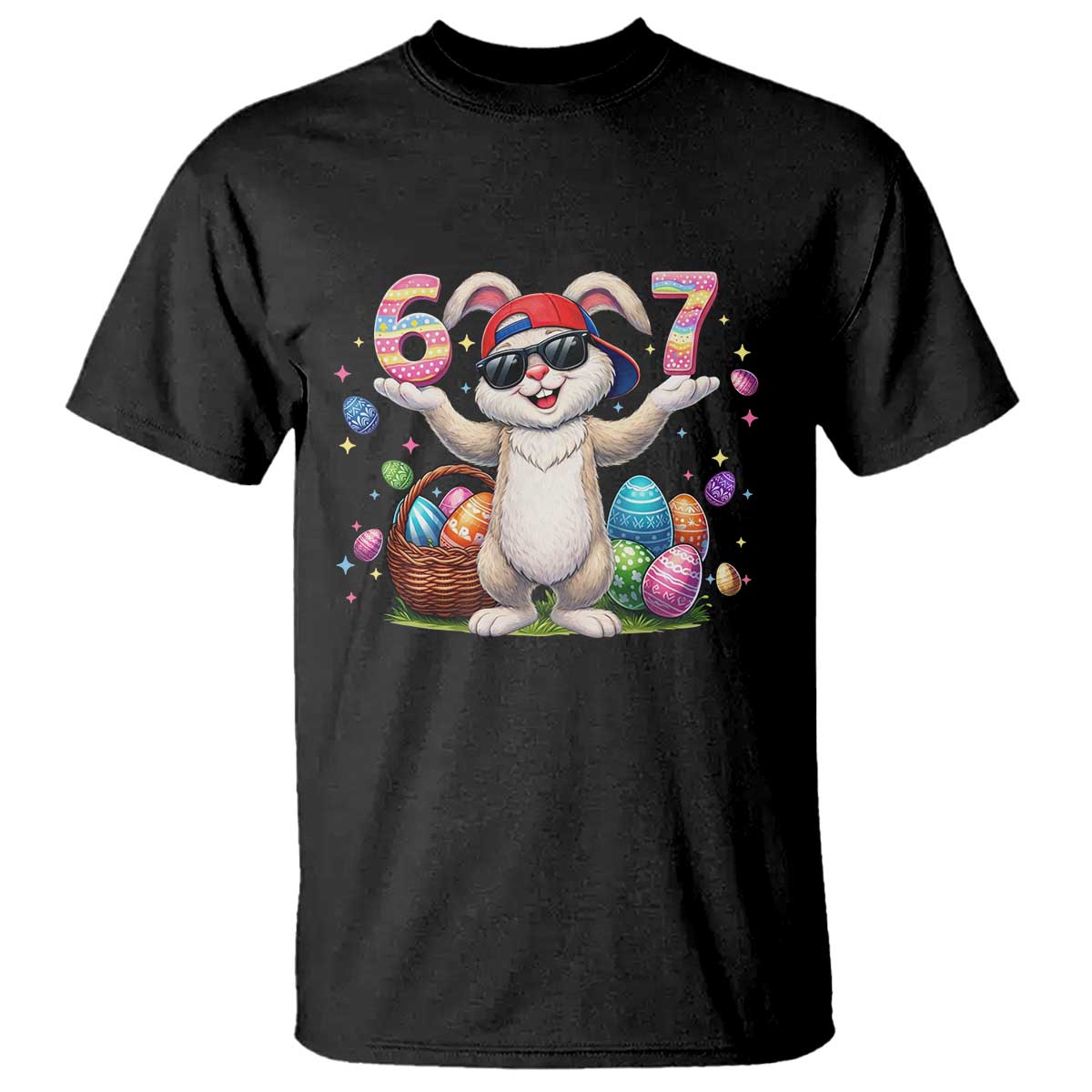 Funny Easter Day Six Seven 67 Bunny Boys Kids T Shirt