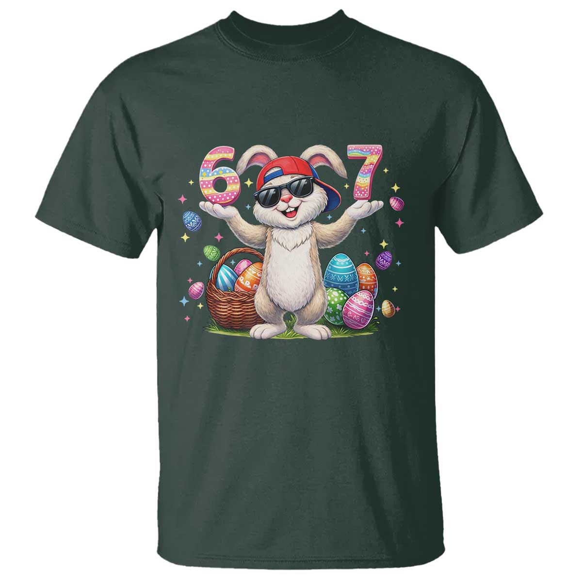 Funny Easter Day Six Seven 67 Bunny Boys Kids T Shirt