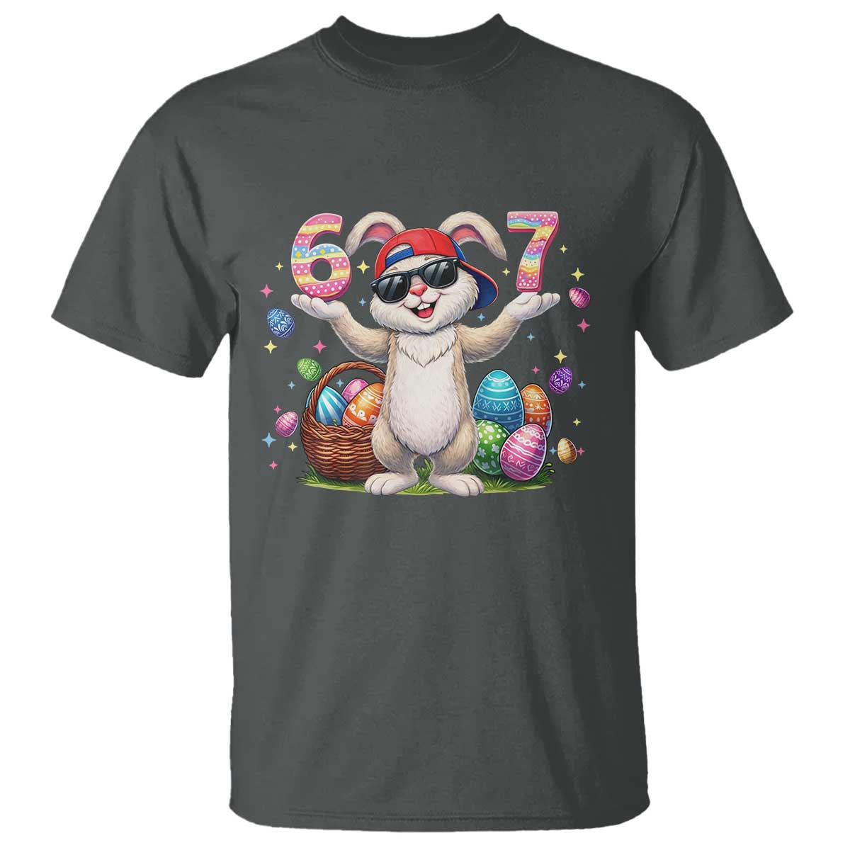Funny Easter Day Six Seven 67 Bunny Boys Kids T Shirt