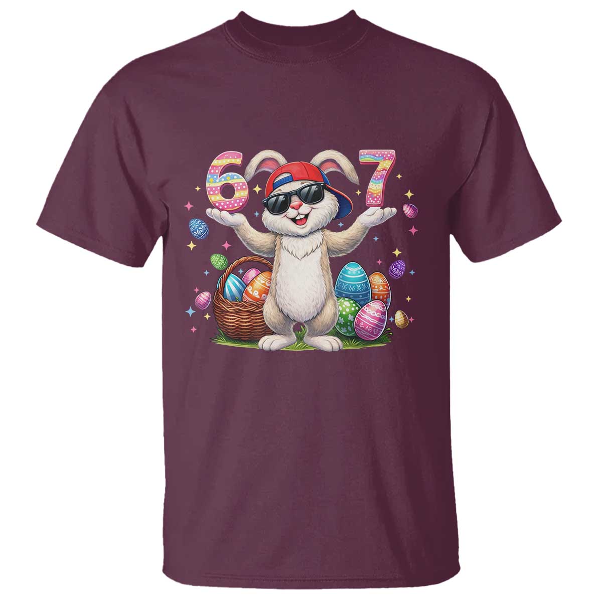 Funny Easter Day Six Seven 67 Bunny Boys Kids T Shirt