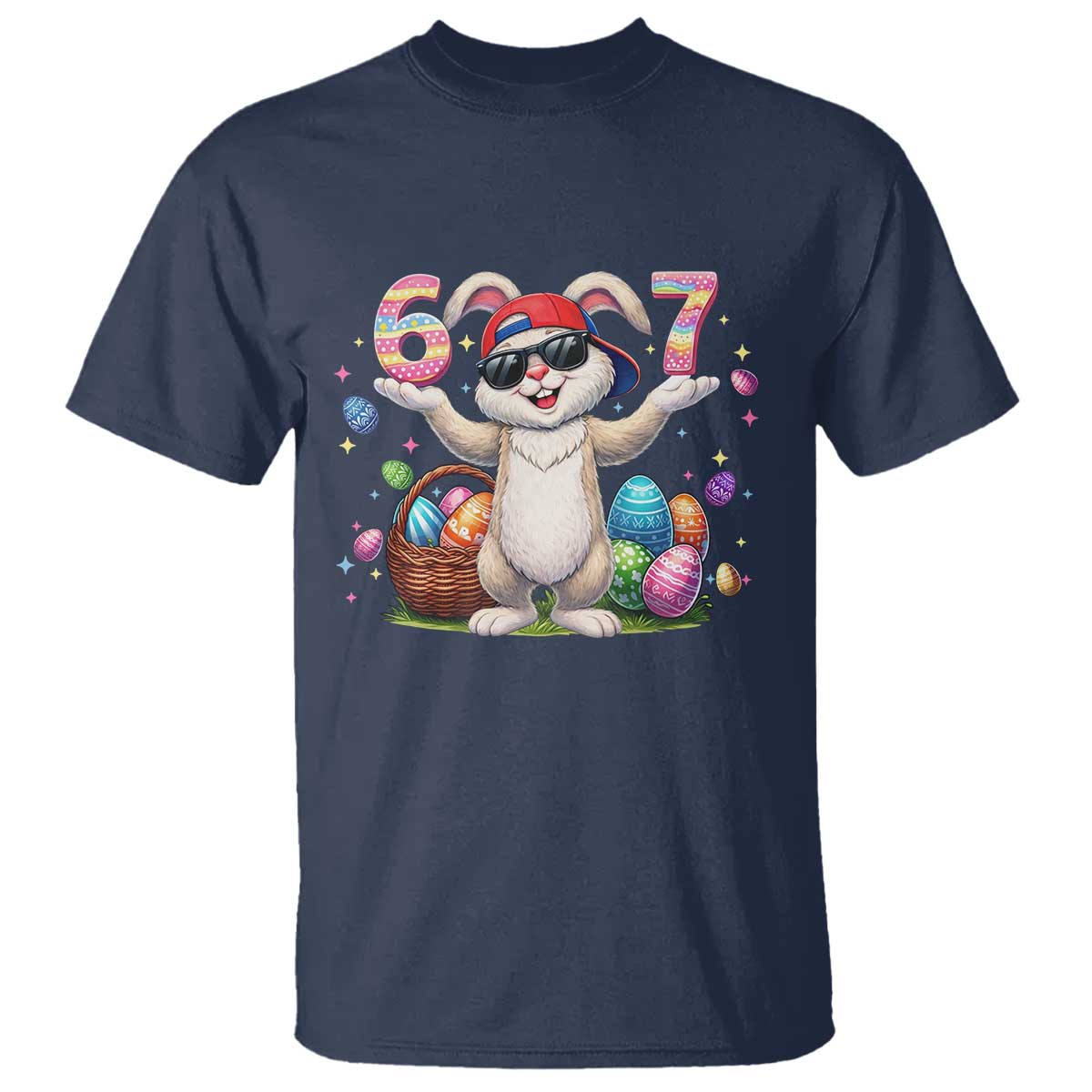 Funny Easter Day Six Seven 67 Bunny Boys Kids T Shirt