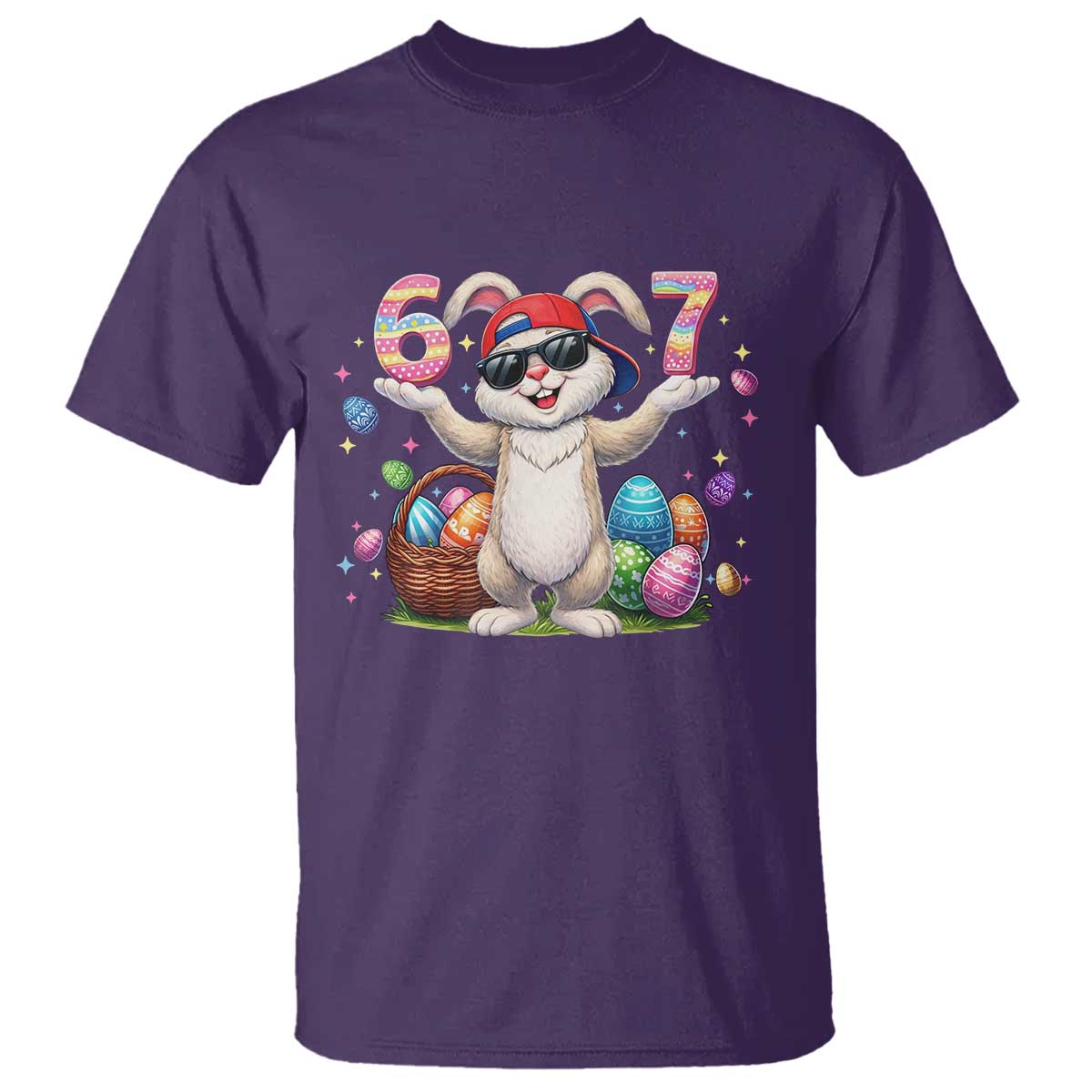 Funny Easter Day Six Seven 67 Bunny Boys Kids T Shirt
