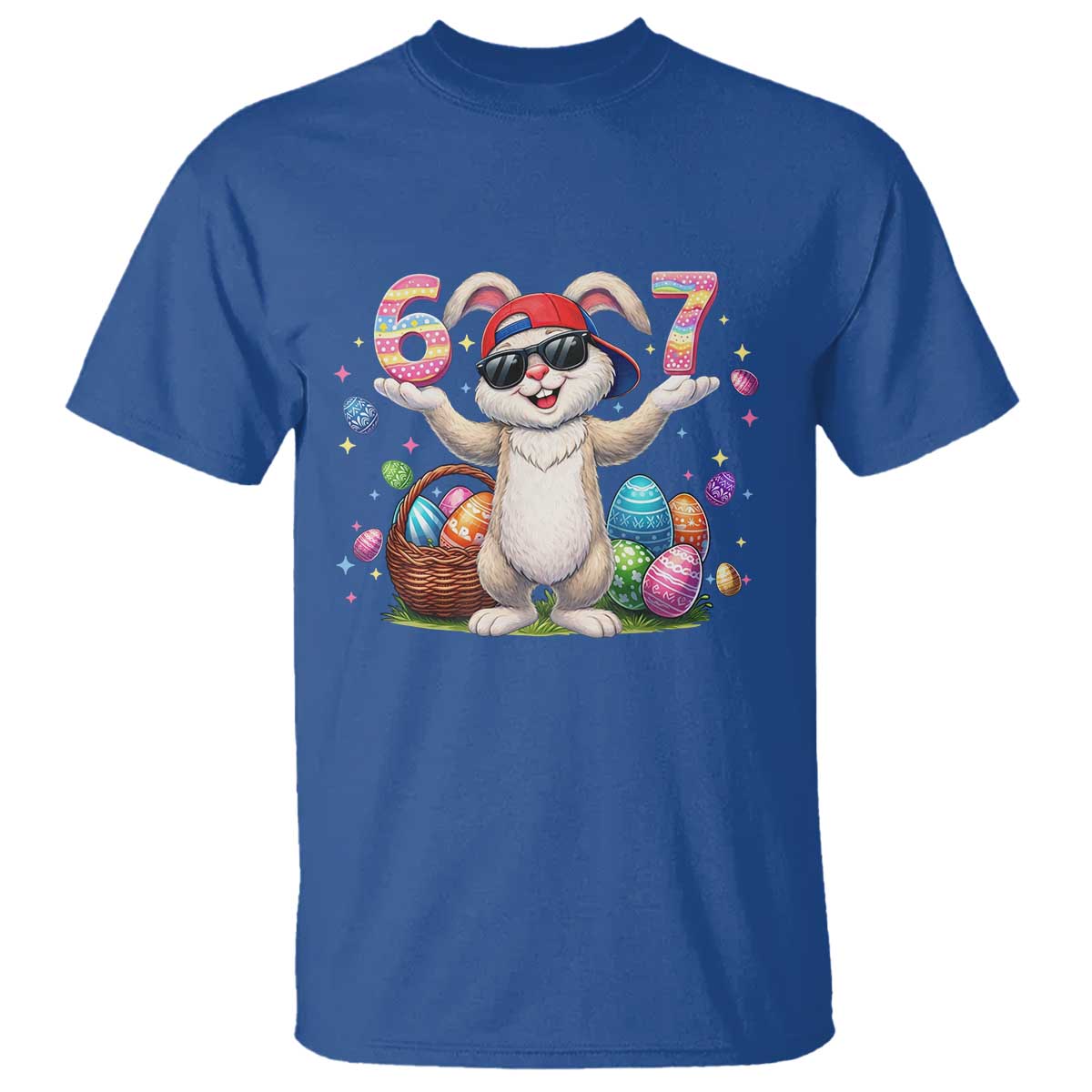 Funny Easter Day Six Seven 67 Bunny Boys Kids T Shirt
