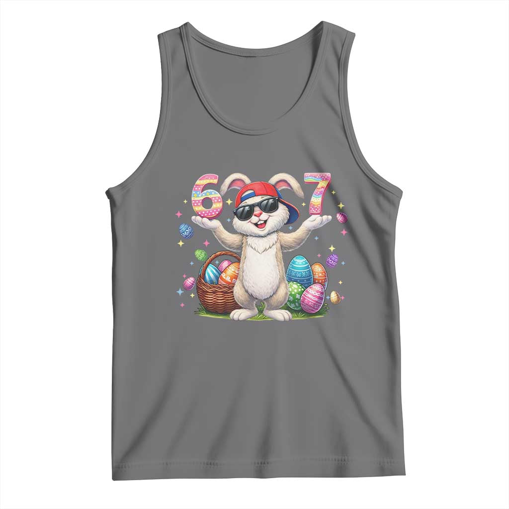 Funny Easter Day Six Seven 67 Bunny Boys Kids Tank Top