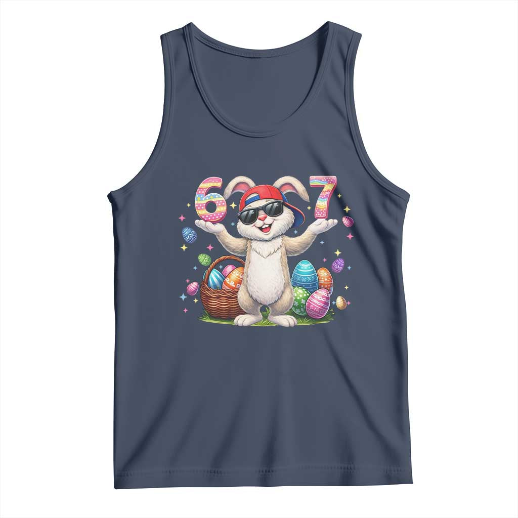 Funny Easter Day Six Seven 67 Bunny Boys Kids Tank Top