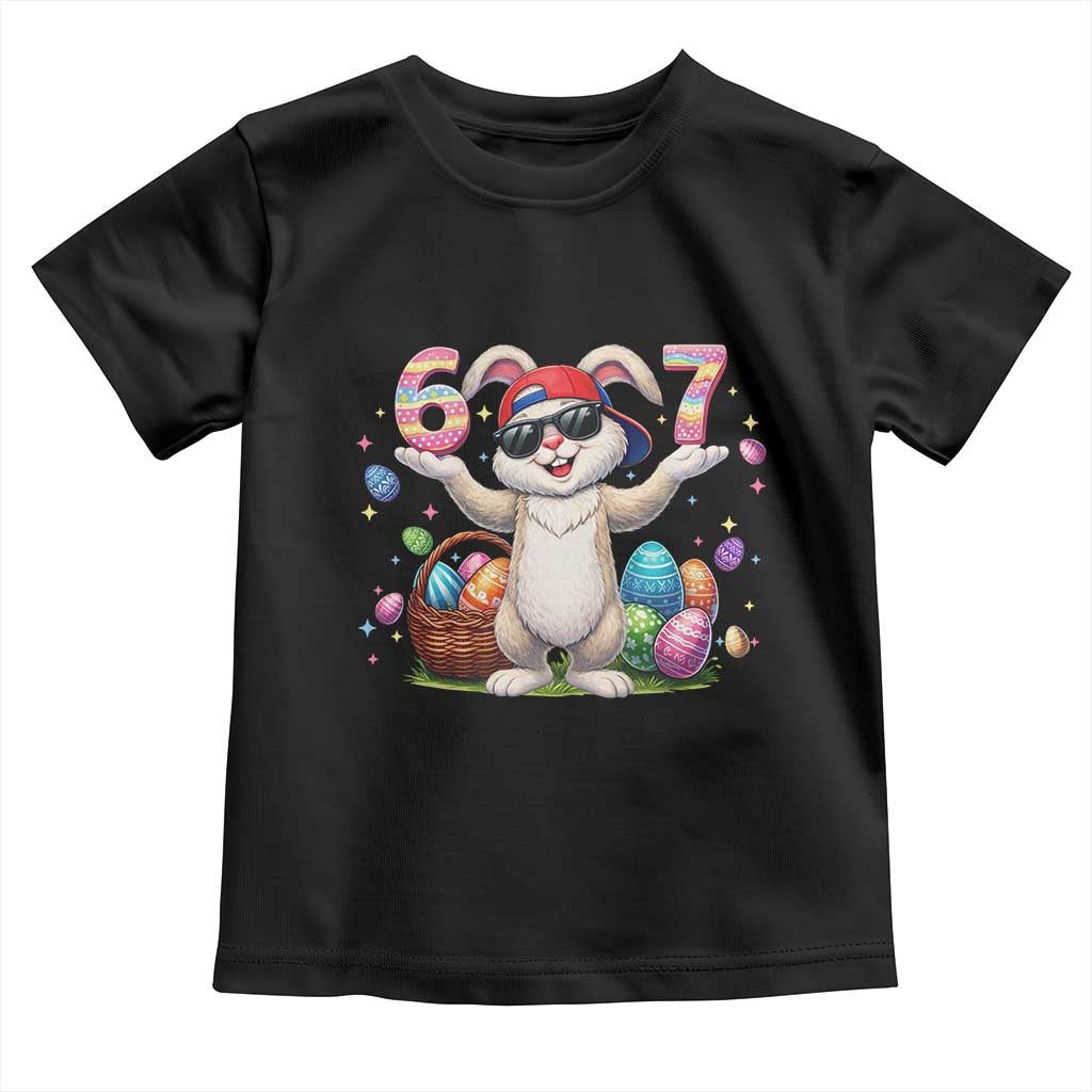 Funny Easter Day Six Seven 67 Bunny Boys Kids Toddler T Shirt