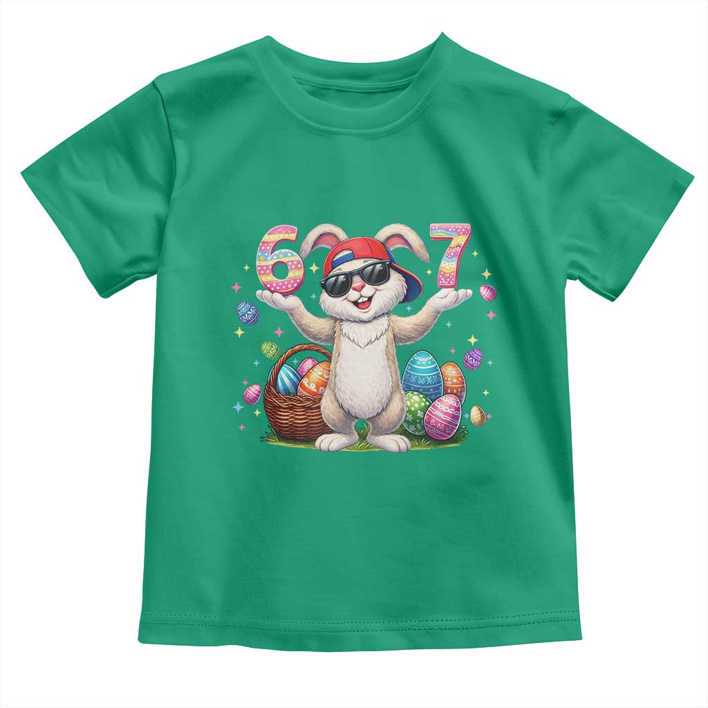 Funny Easter Day Six Seven 67 Bunny Boys Kids Toddler T Shirt