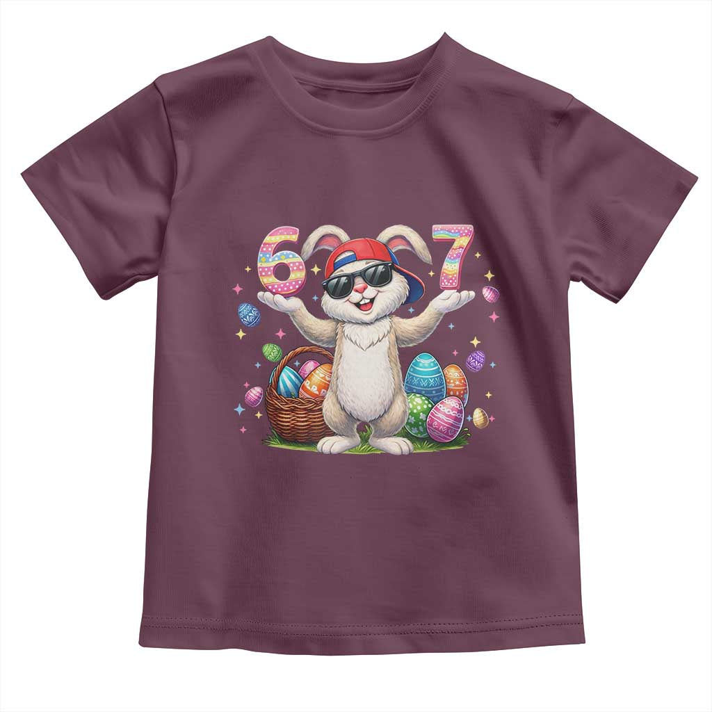 Funny Easter Day Six Seven 67 Bunny Boys Kids Toddler T Shirt