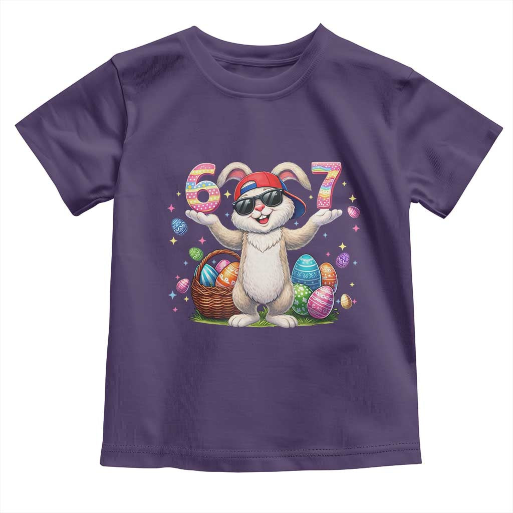 Funny Easter Day Six Seven 67 Bunny Boys Kids Toddler T Shirt