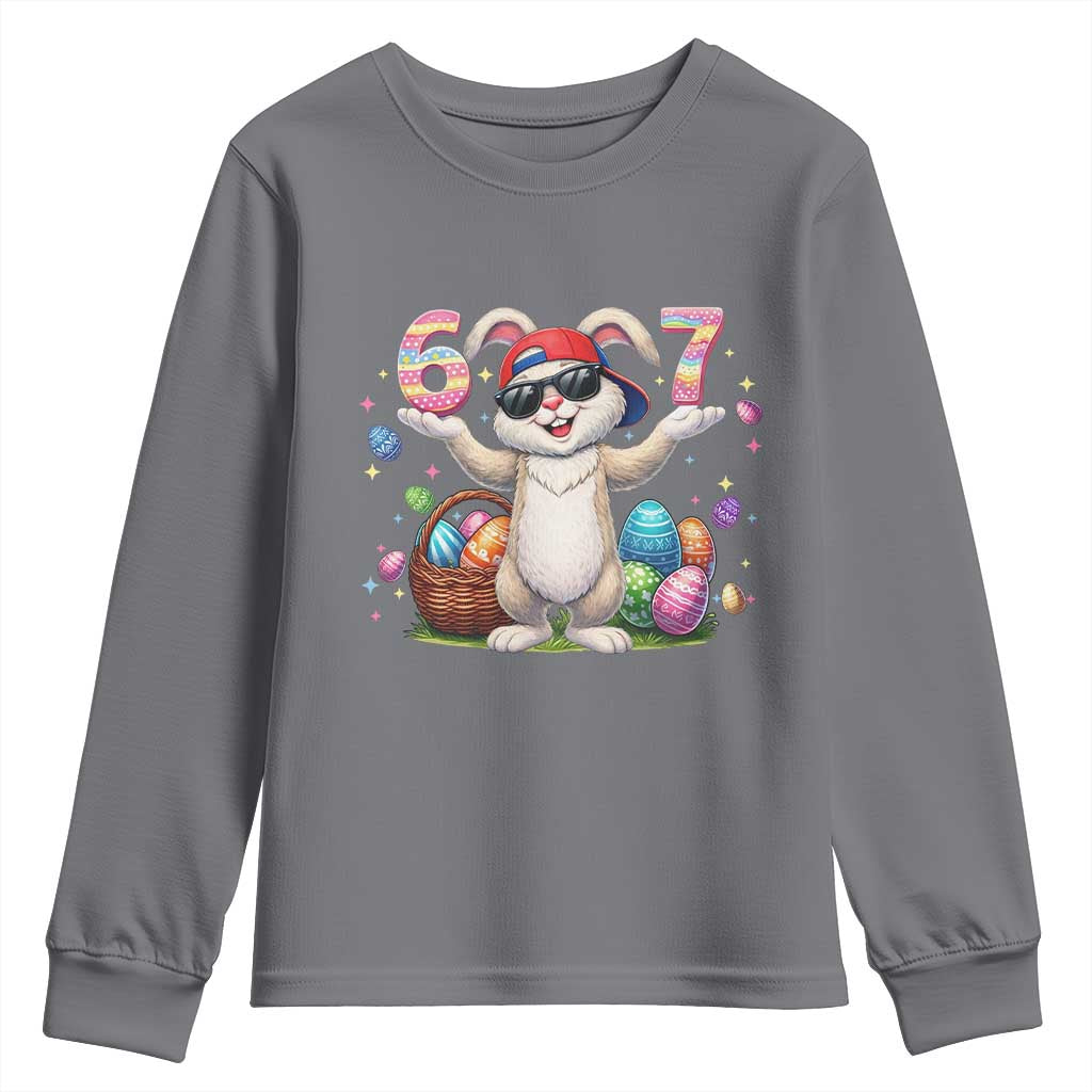 Funny Easter Day Six Seven 67 Bunny Boys Kids Youth Sweatshirt