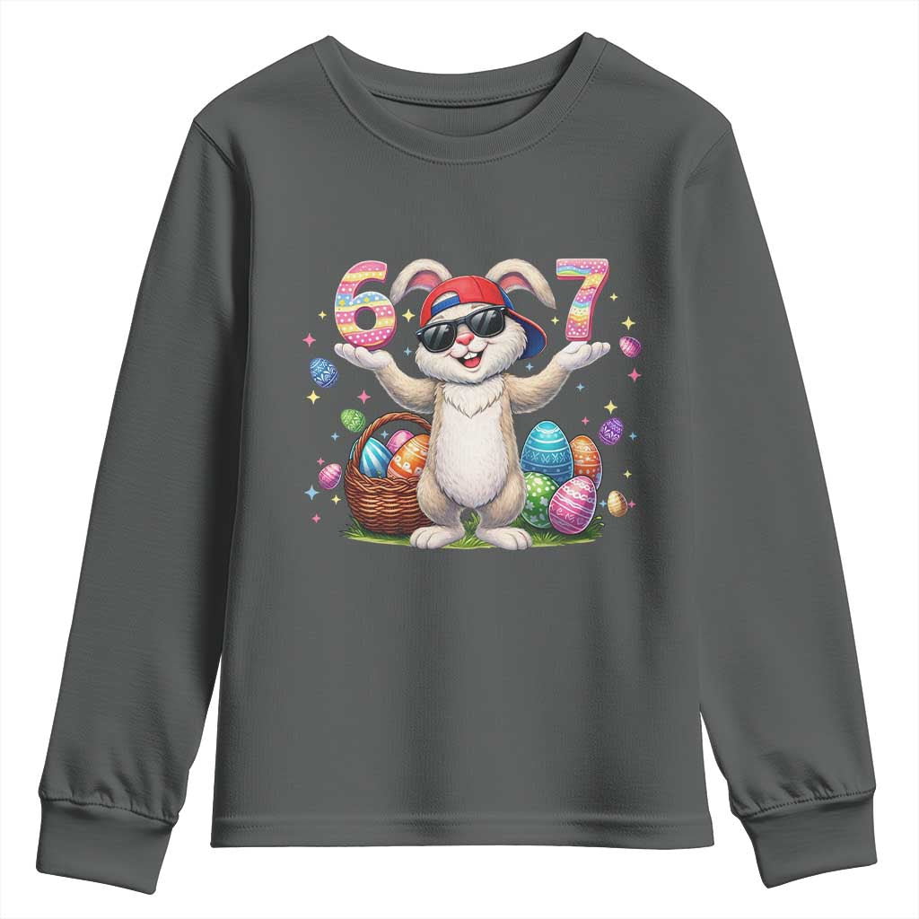 Funny Easter Day Six Seven 67 Bunny Boys Kids Youth Sweatshirt