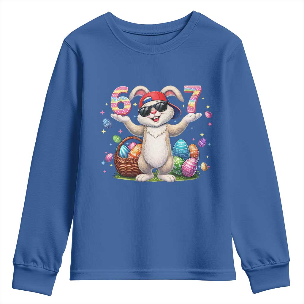 Funny Easter Day Six Seven 67 Bunny Boys Kids Youth Sweatshirt
