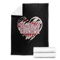 Baseball Grandma Throw Blanket Vintage Baseball Heart Game Day