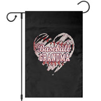 Baseball Grandma Garden Flag Vintage Baseball Heart Game Day