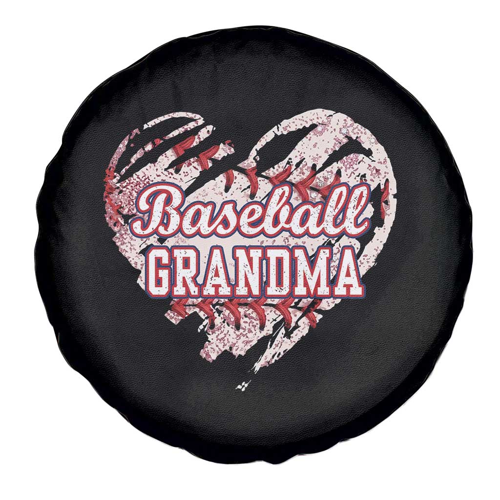 Baseball Grandma Spare Tire Cover Vintage Baseball Heart Game Day