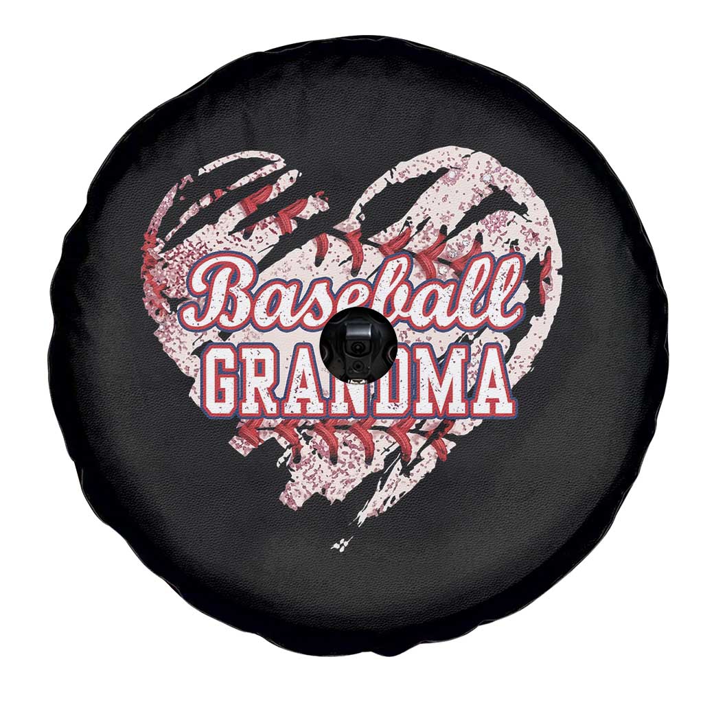 Baseball Grandma Spare Tire Cover Vintage Baseball Heart Game Day