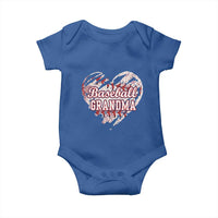 Baseball Grandma Baby Onesie Vintage Baseball Heart Game Day