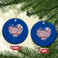 Baseball Grandma Ceramic Ornament Vintage Baseball Heart Game Day