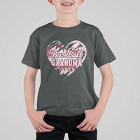 Baseball Grandma T Shirt For Kid Vintage Baseball Heart Game Day