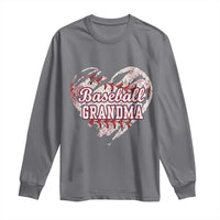 Baseball Grandma Long Sleeve Shirt Vintage Baseball Heart Game Day
