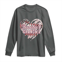 Baseball Grandma Long Sleeve Shirt Vintage Baseball Heart Game Day
