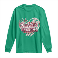 Baseball Grandma Long Sleeve Shirt Vintage Baseball Heart Game Day