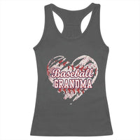 Baseball Grandma Racerback Tank Top Vintage Baseball Heart Game Day