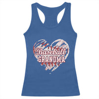 Baseball Grandma Racerback Tank Top Vintage Baseball Heart Game Day