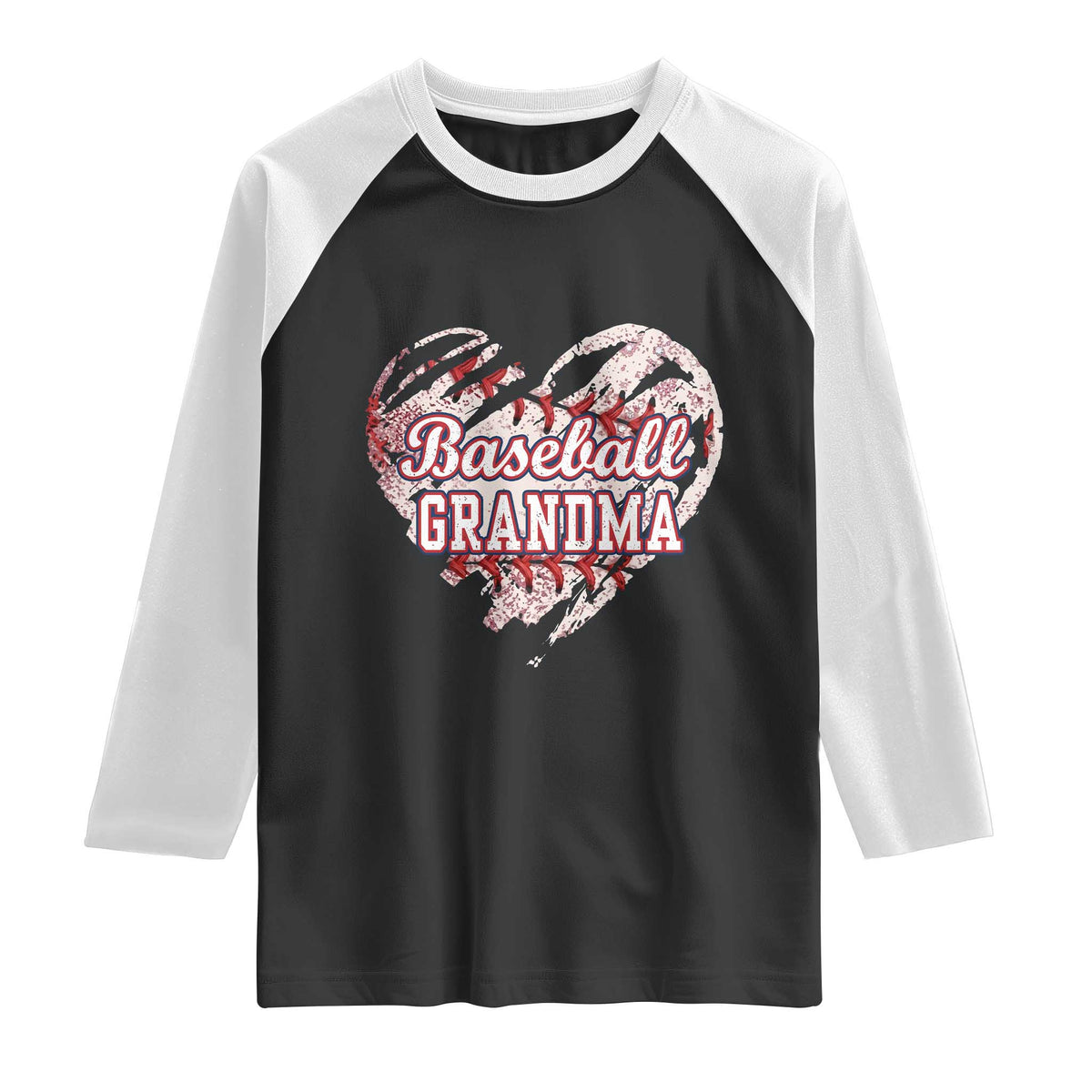 Baseball Grandma Raglan Shirt Vintage Baseball Heart Game Day
