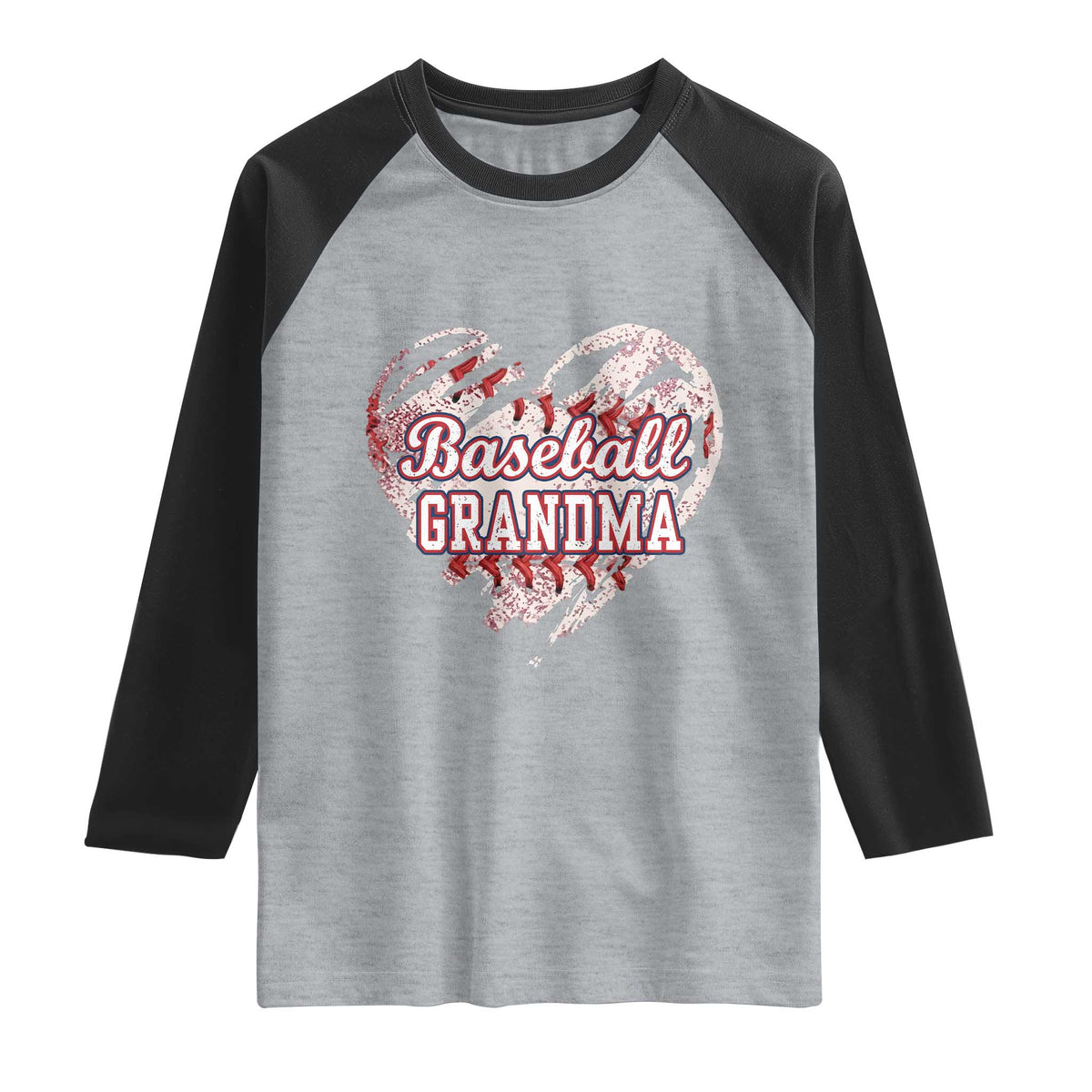 Baseball Grandma Raglan Shirt Vintage Baseball Heart Game Day