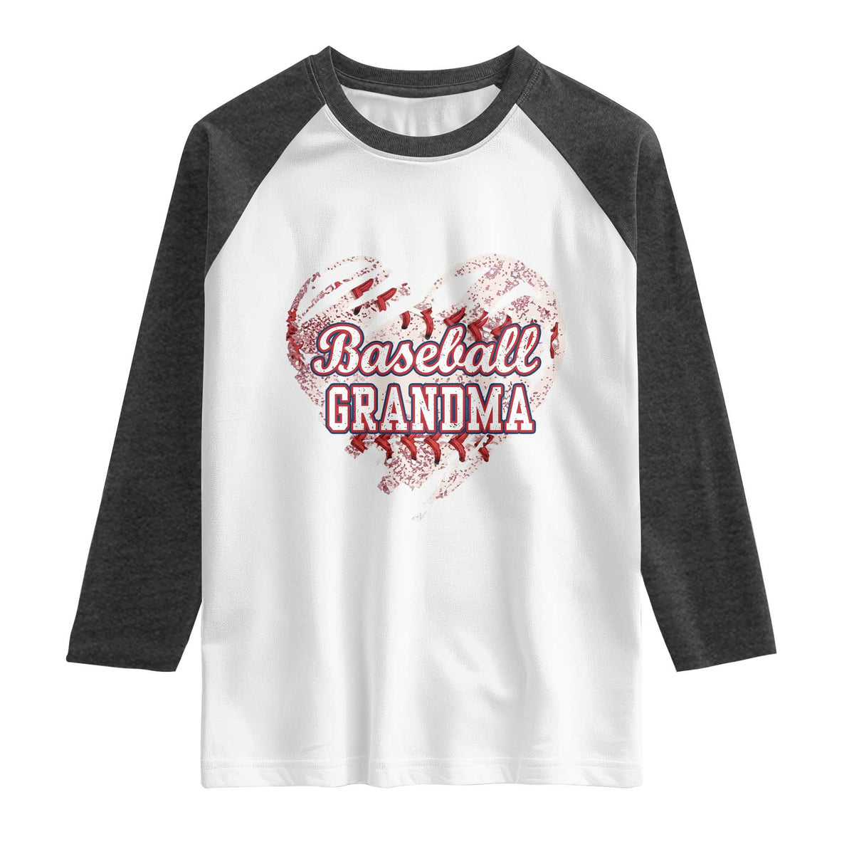 Baseball Grandma Raglan Shirt Vintage Baseball Heart Game Day