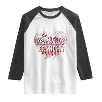 Baseball Grandma Raglan Shirt Vintage Baseball Heart Game Day
