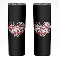 Baseball Grandma Skinny Tumbler Vintage Baseball Heart Game Day