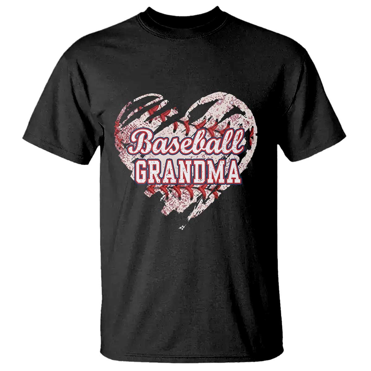 Baseball Grandma T Shirt Vintage Baseball Heart Game Day