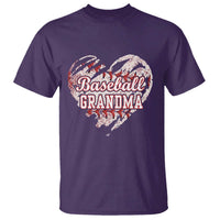 Baseball Grandma T Shirt Vintage Baseball Heart Game Day