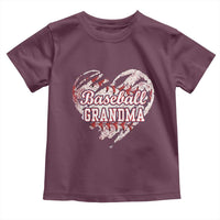 Baseball Grandma Toddler T Shirt Vintage Baseball Heart Game Day