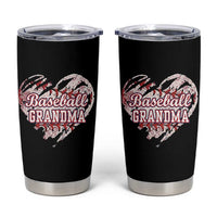 Baseball Grandma Tumbler Cup Vintage Baseball Heart Game Day