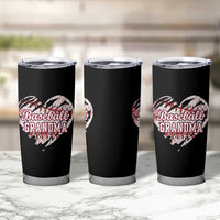 Baseball Grandma Tumbler Cup Vintage Baseball Heart Game Day