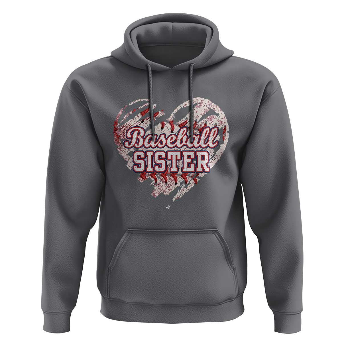 Baseball Sister Hoodie Vintage Baseball Heart Game Day