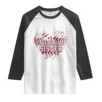 Baseball Sister Raglan Shirt Vintage Baseball Heart Game Day
