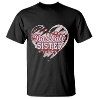 Baseball Sister T Shirt Vintage Baseball Heart Game Day