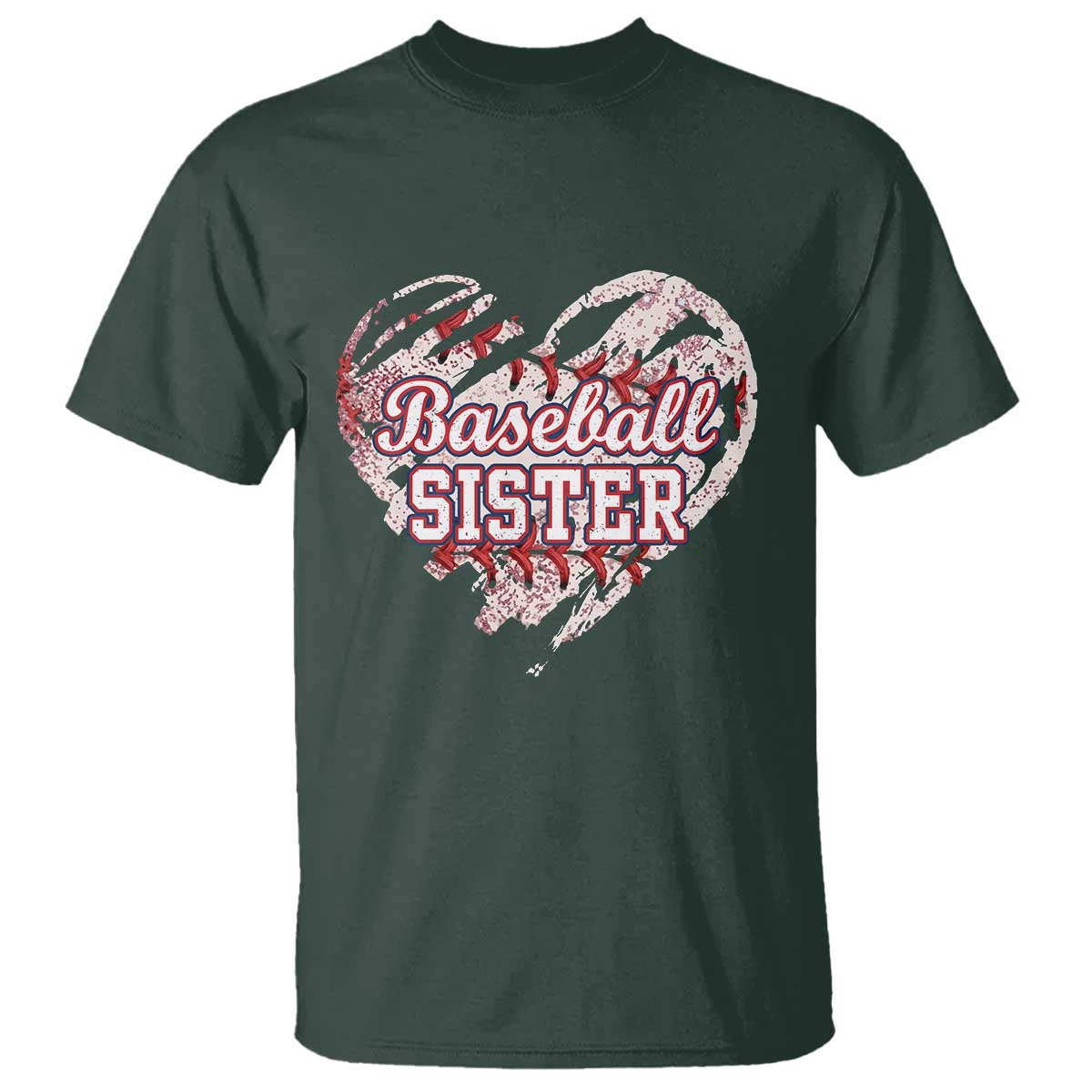 Baseball Sister T Shirt Vintage Baseball Heart Game Day