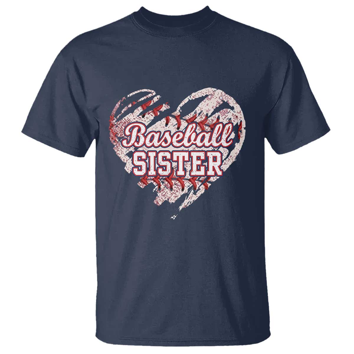 Baseball Sister T Shirt Vintage Baseball Heart Game Day