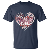 Baseball Sister T Shirt Vintage Baseball Heart Game Day