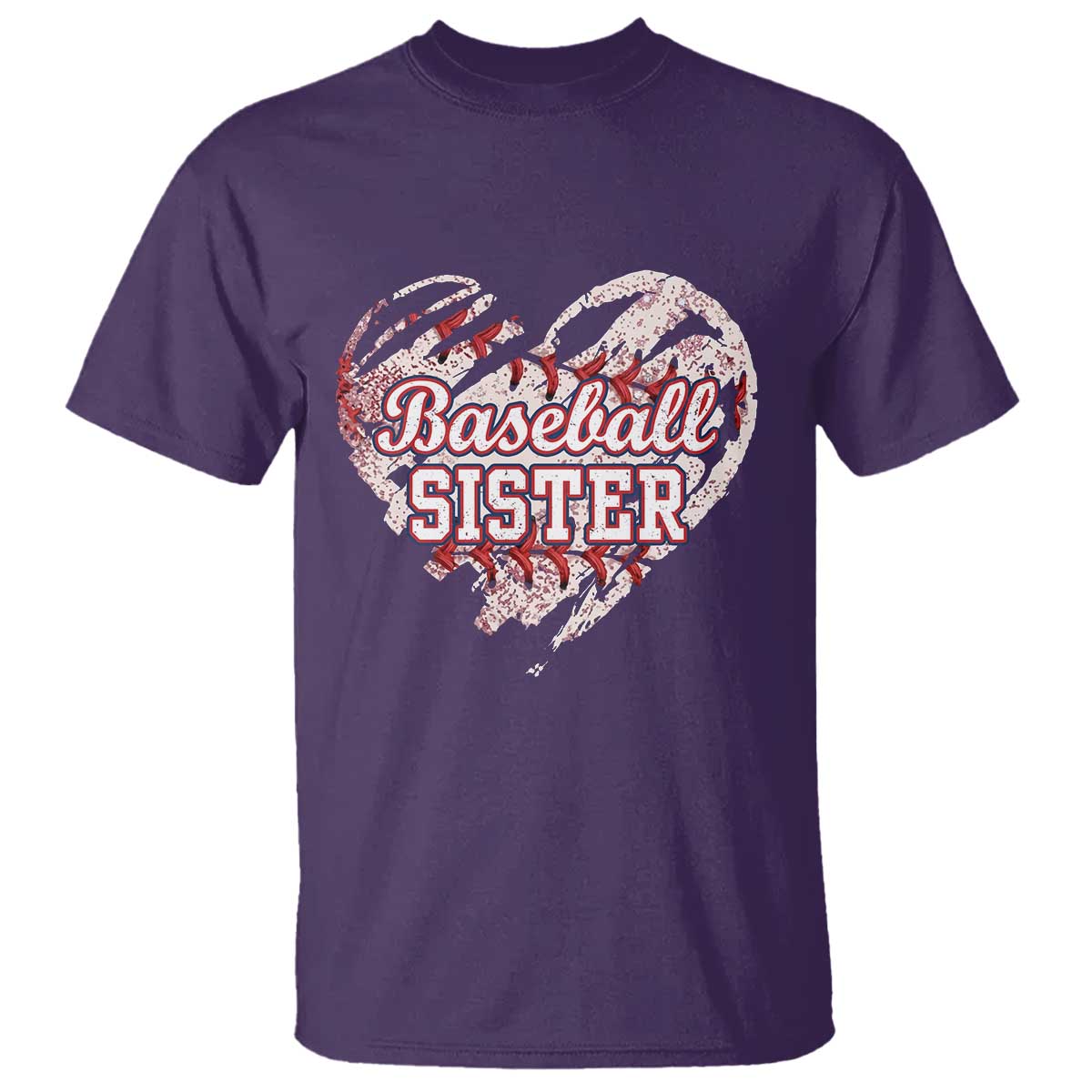 Baseball Sister T Shirt Vintage Baseball Heart Game Day