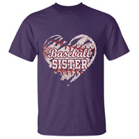 Baseball Sister T Shirt Vintage Baseball Heart Game Day